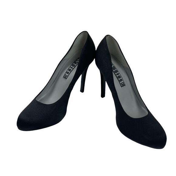 White by Vera Wang Satin Pumps VW370068 Black 6M - Picture 5 of 9